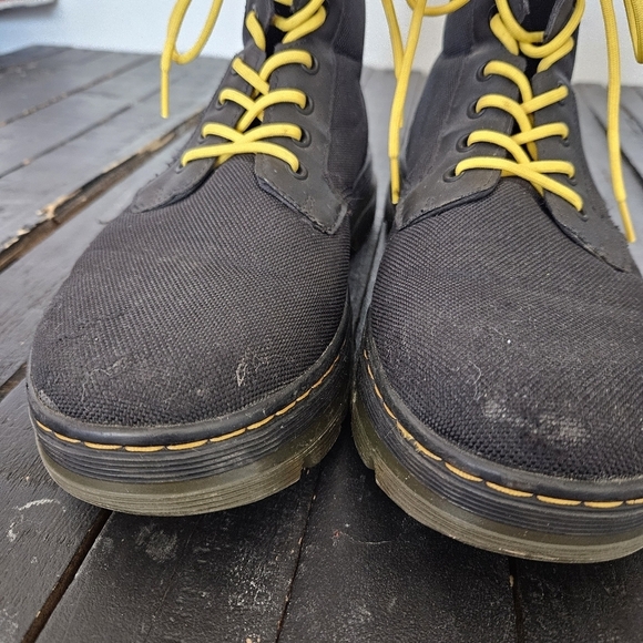 Dr. Martens Men\'s 11 Black Yellow High-Top Boots Chunky Sole Combat Work Utility main image 9